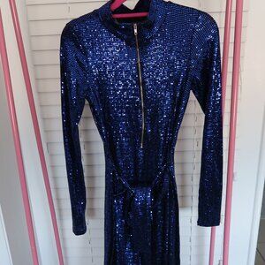 💙✨ Show-Stopping Blue Sequin Bodysuit Pant Set✨💙